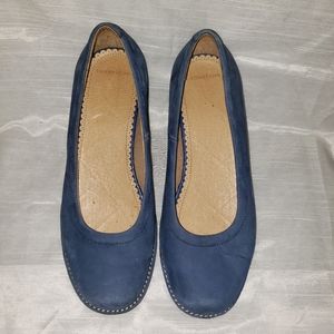 Lands' End Nubuck Leather Slip on Shoes